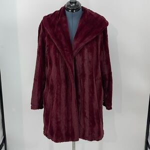 SLINKY BRAND WOMENS FAUX FUR COAT  SIZE L